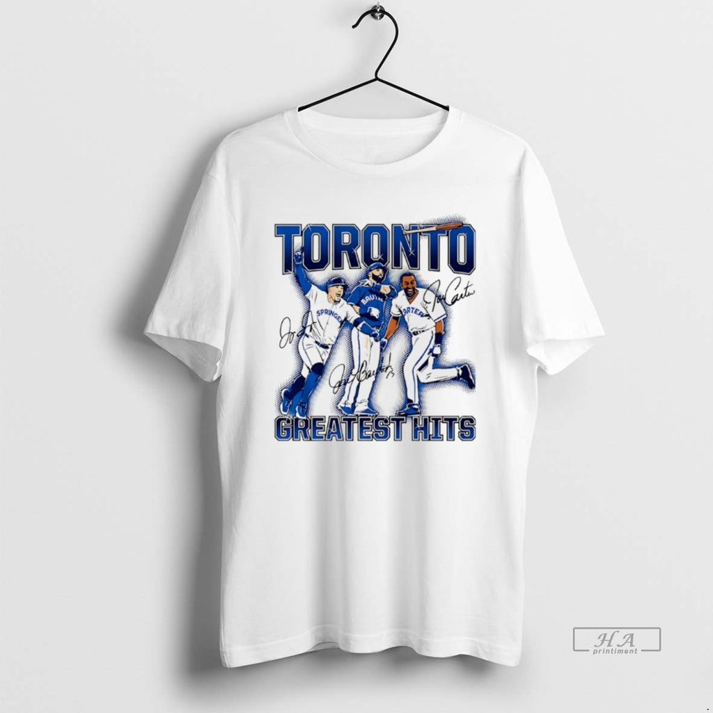 Official Joe Carter Jose Bautista And George Springer Torontos Greatest Hits Signatures
