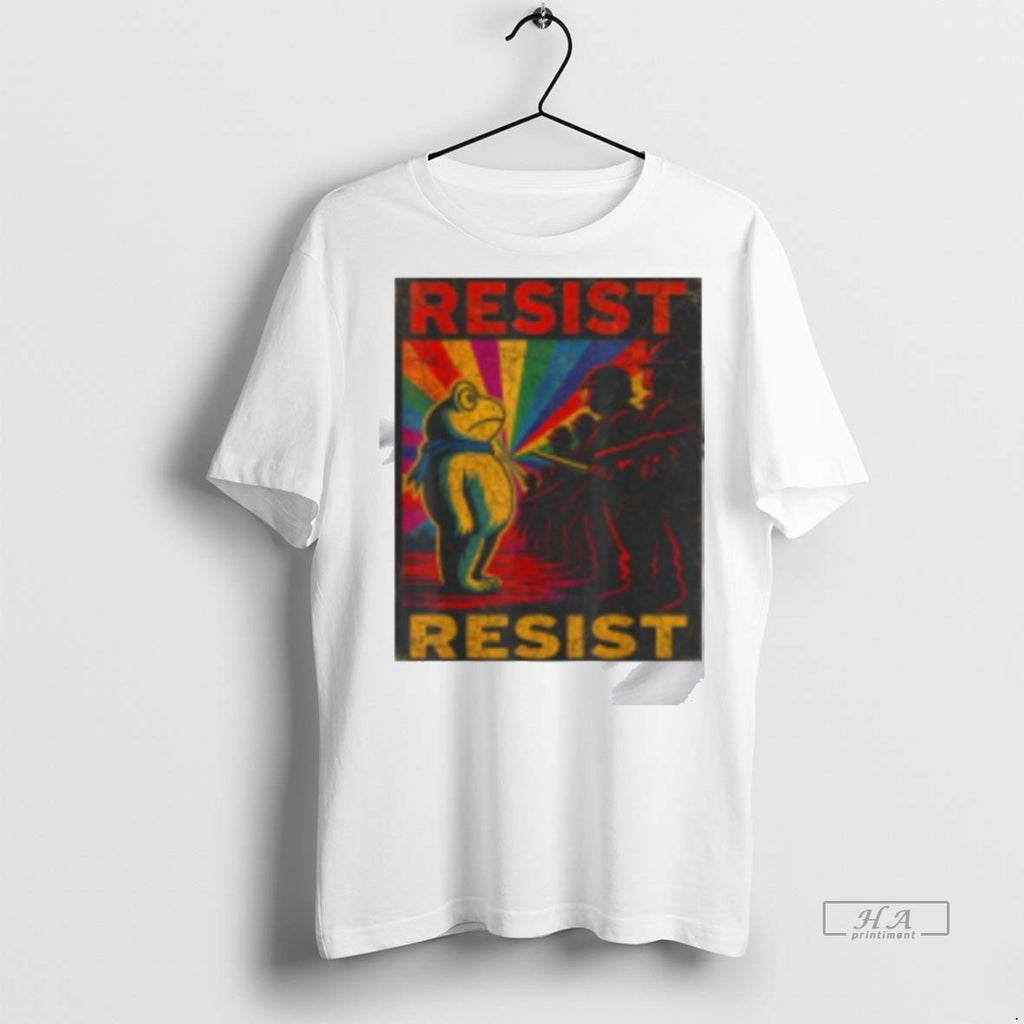 Official Lgbtq Portland Frog Protest Resist Activist T Men Shirt
