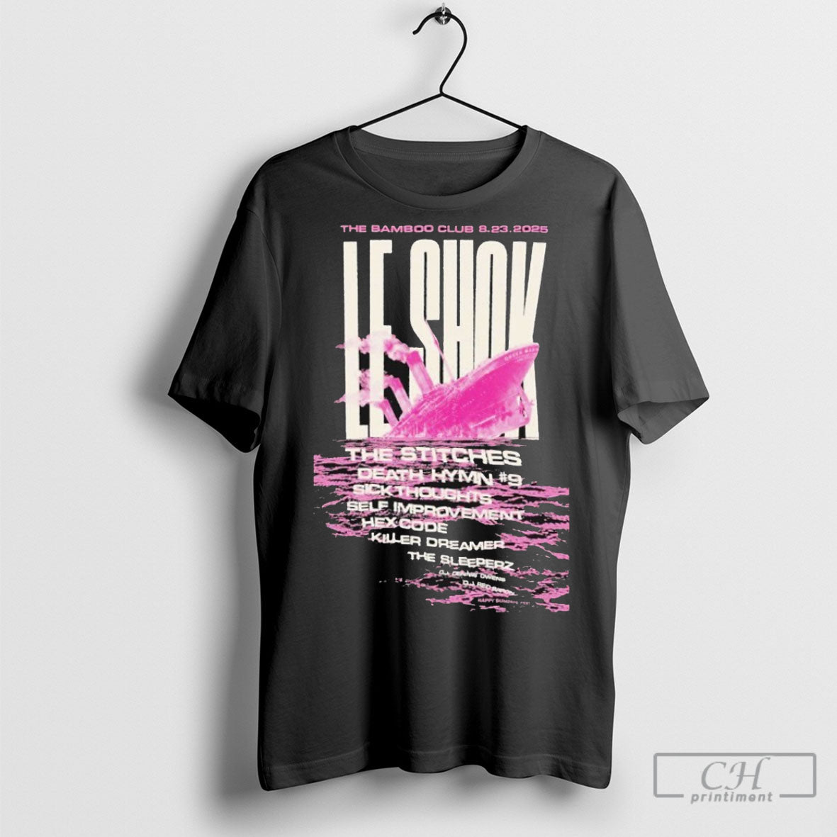 Official Le Shok The Bamboo Club Aug 23 2025 T Shirts