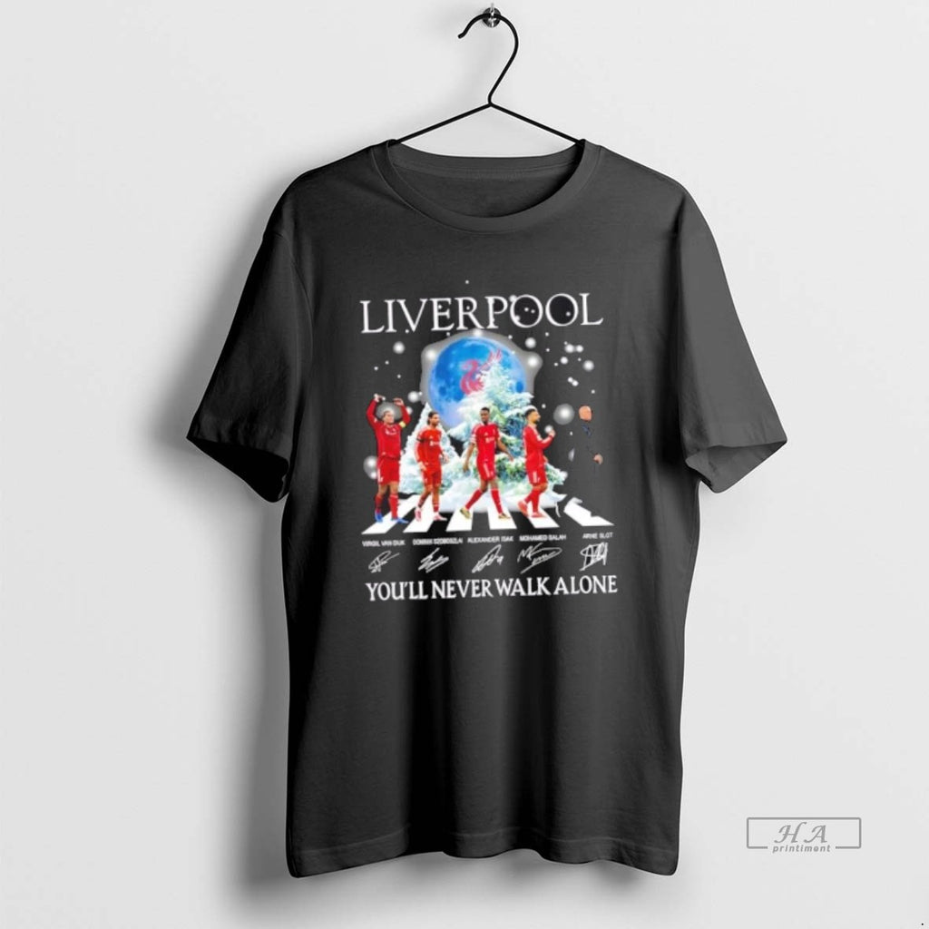 Official Liverpool Arne Slot And Players Abbey Road Youll Never Walk Alone