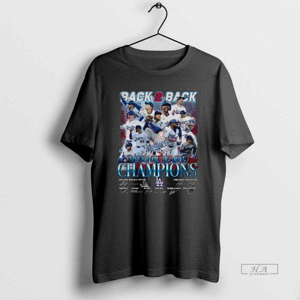 Official Los Angeles Dodgers Back 2 Back 24 25 National League Champions Signatures