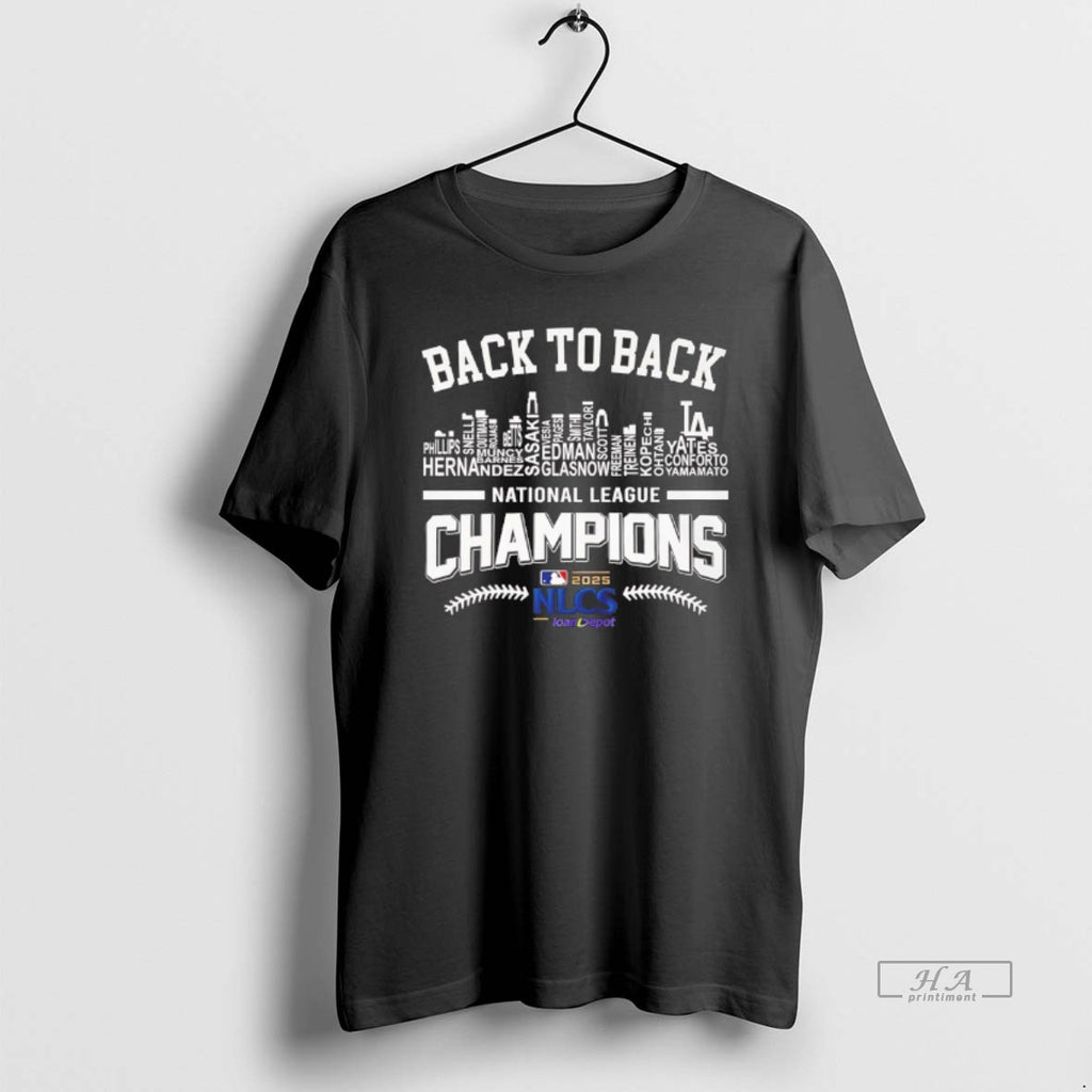 Official Los Angeles Dodgers Back To Back National League Champions Skyline City