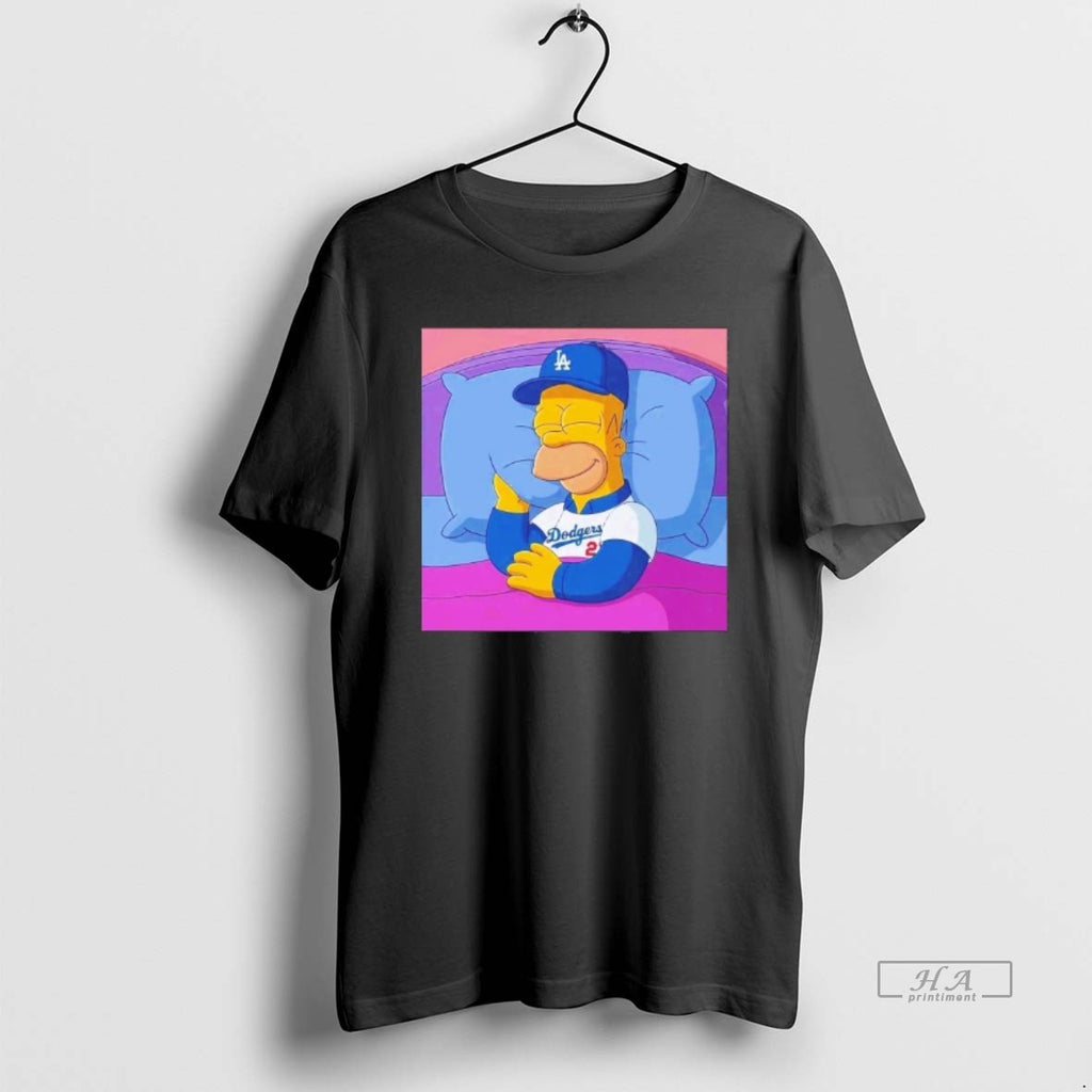 Official Los Angeles Dodgers Big Fan Simpson Sleeping