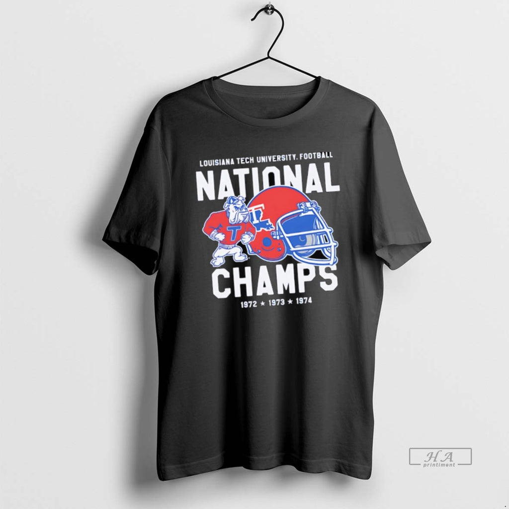 Official Louisiana Tech University Football Tech Bulldogs National Champions Mascot Logo