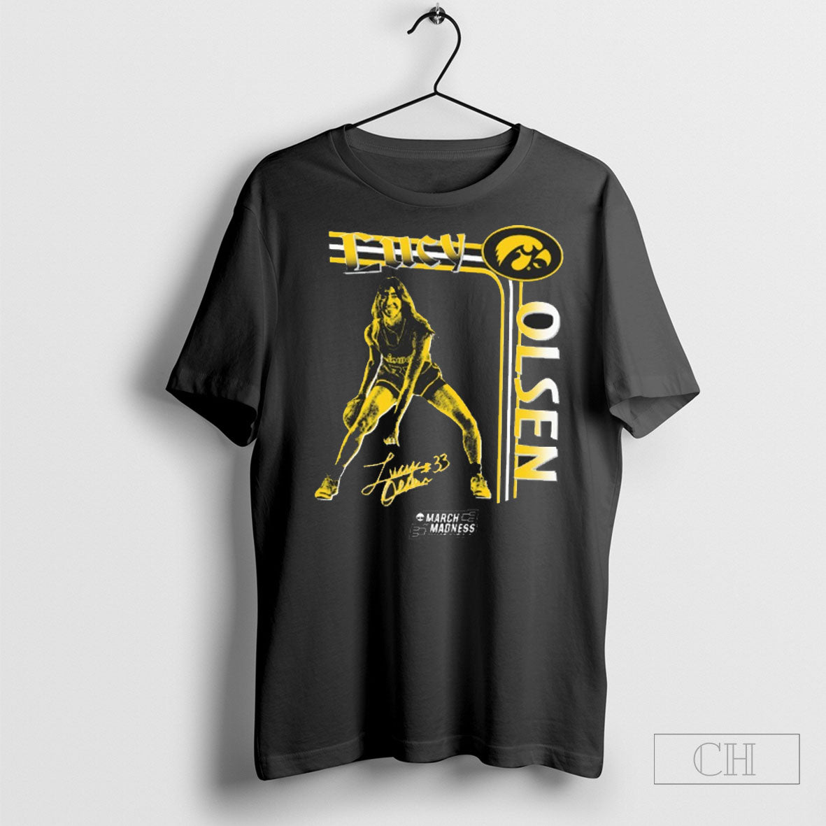 Official Lucy Olsen Striped Iowa Hawkeyes Basketball Ncaa March Madness Signature Graphic T Shirt