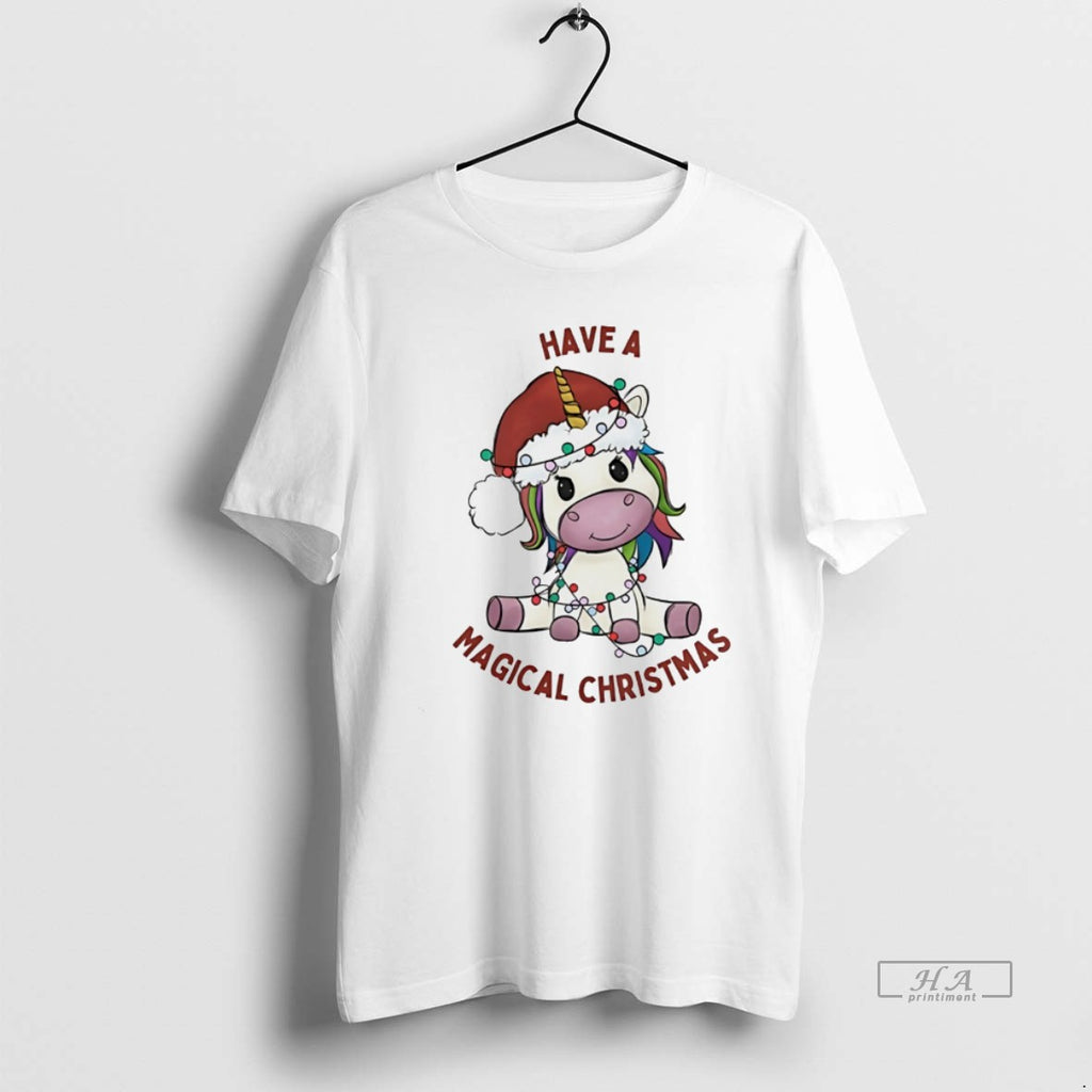 Official Magical Christmas Unicorn Santa Hat Lighted White