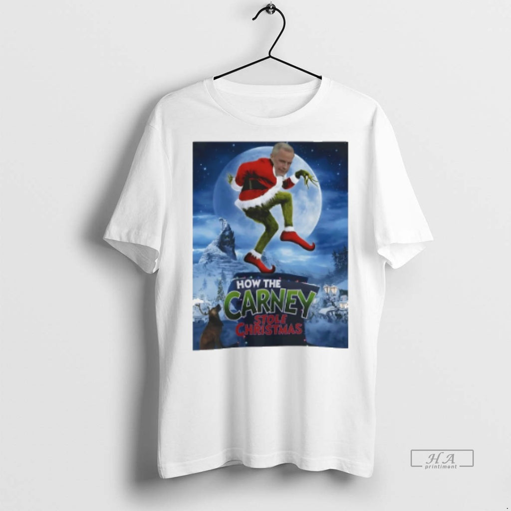 Official Mark Carney Grinch How The Carney Stole Christmas Parody Shirt