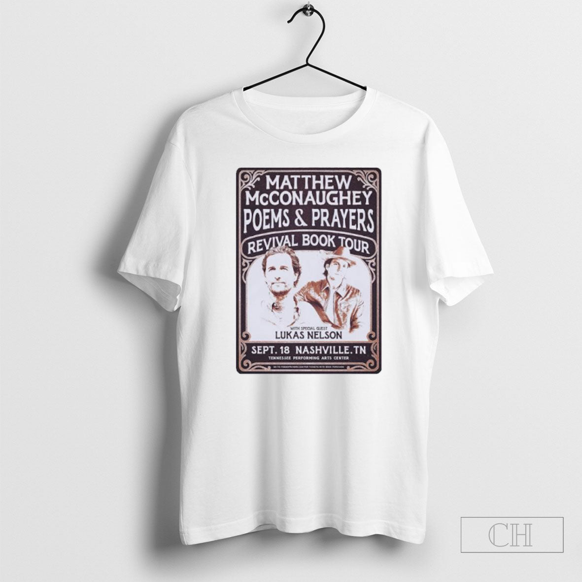 Official Matthew Mcconaughey Poems And Prayers Revival Book Tour With Lukas Nelson Shirt Sweater