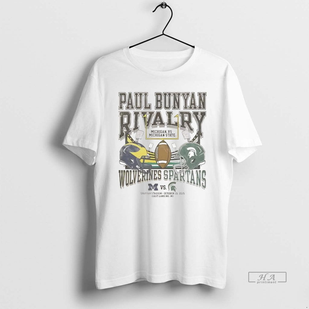 Official Michigan Wolverines Vs Spartans Paul Bunyan Trophy Rivalry 2025