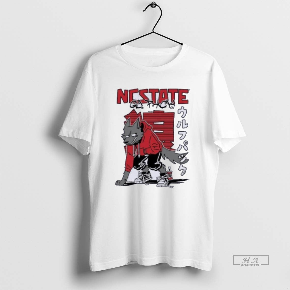 Official Nc State Wolfpack Graffiti Wolf Japanese