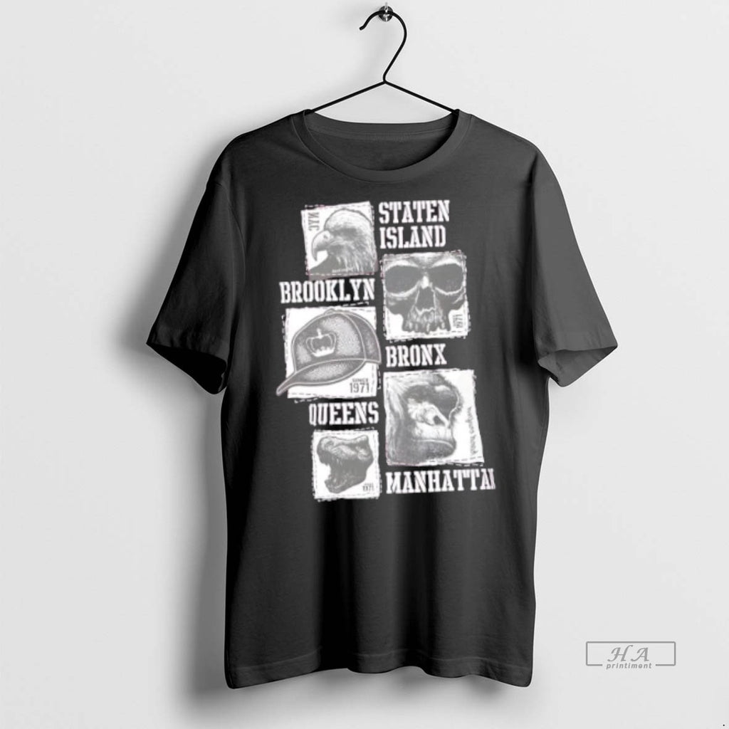 Official Nyc Boroughs Urban Streetwear Graphic Shirt