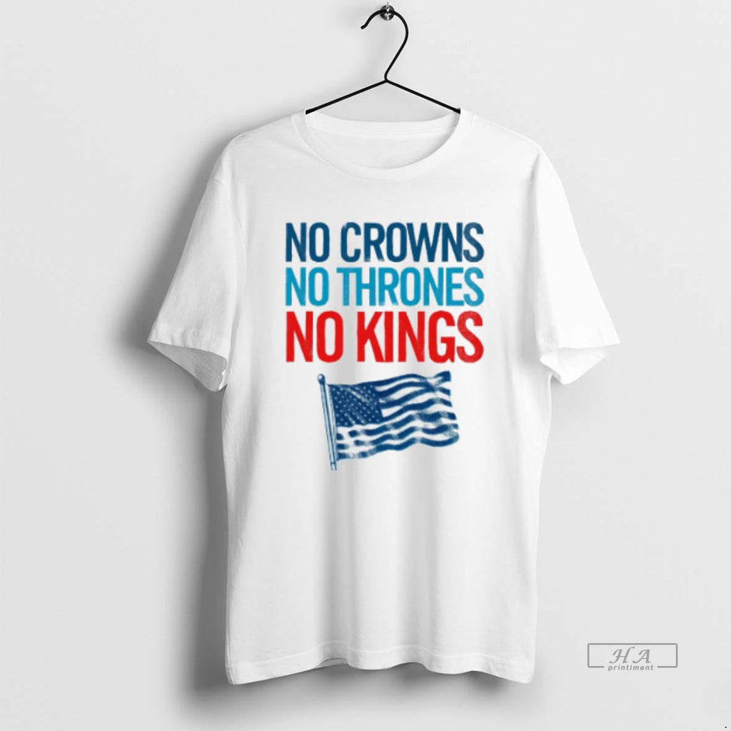 Official No Crowns No Thrones No Kings America Flag