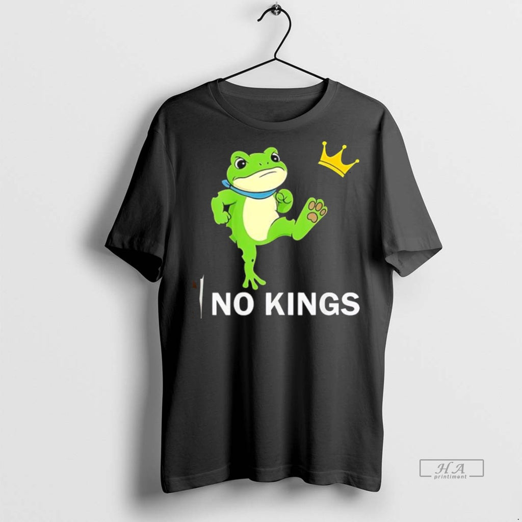 Official No Kings Portland Frog Protest Cute Black Shirt