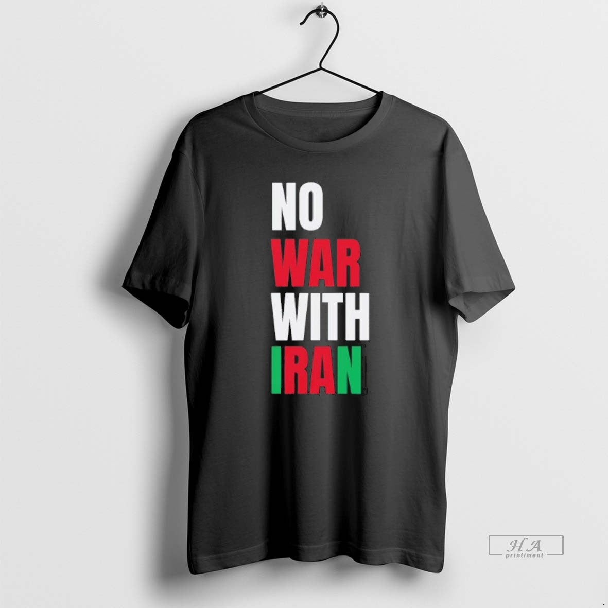 Official No War With Iran Stop Trumps War Anti Fascist Men