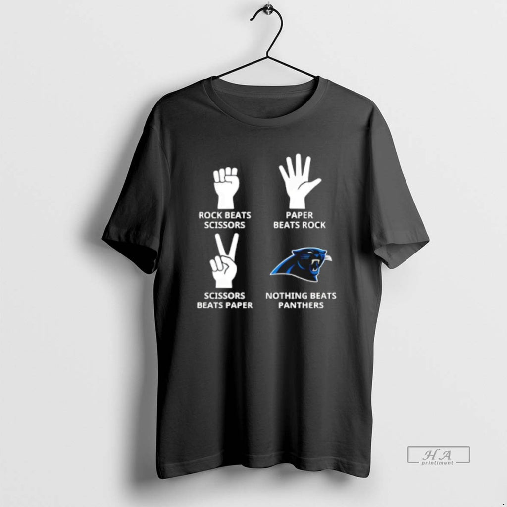 Official Nothing Beats Carolina Panthers Rock Beats Scissors Paper Beats Rock