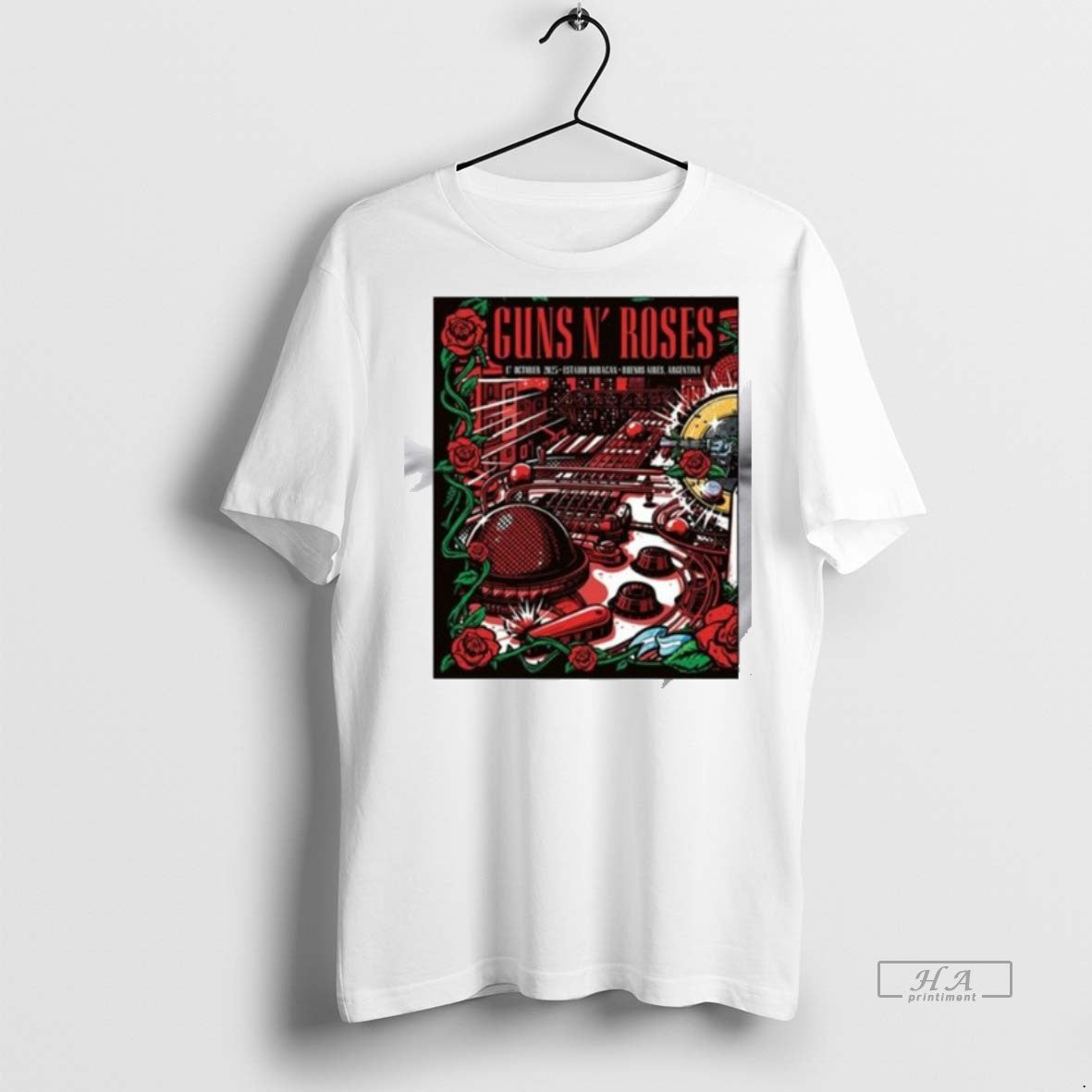 Official October 17 2025 Guns N Roses Estadio Huracan Shirt