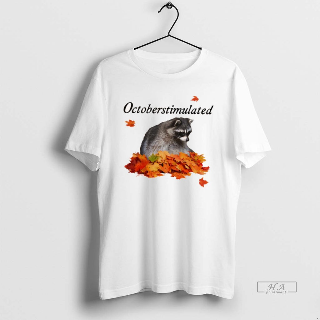 Official Octoberstimulated Raccoon Autumn Leaves