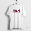 Official Peace Love Braves Atlanta Baseball Fan Graphic