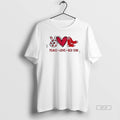 Official Peace Love Red Sox Boston Baseball Fan Graphic
