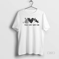 Official Peace Love White Sox Chicago Baseball Fan Graphic