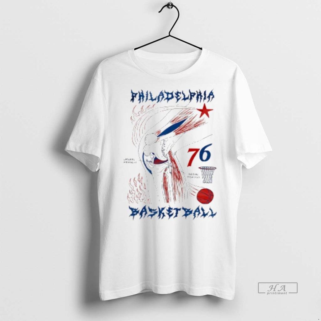 Official Philadelphia 76ers Basketball Lateral Meniscus Medial Meniscus Shirt