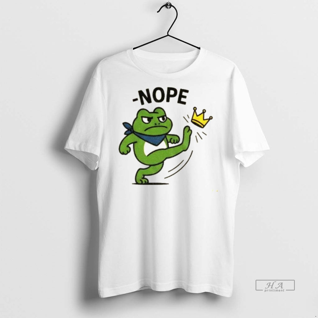 Official Portland Frog No Kings In America Funny Political Meme Shirt
