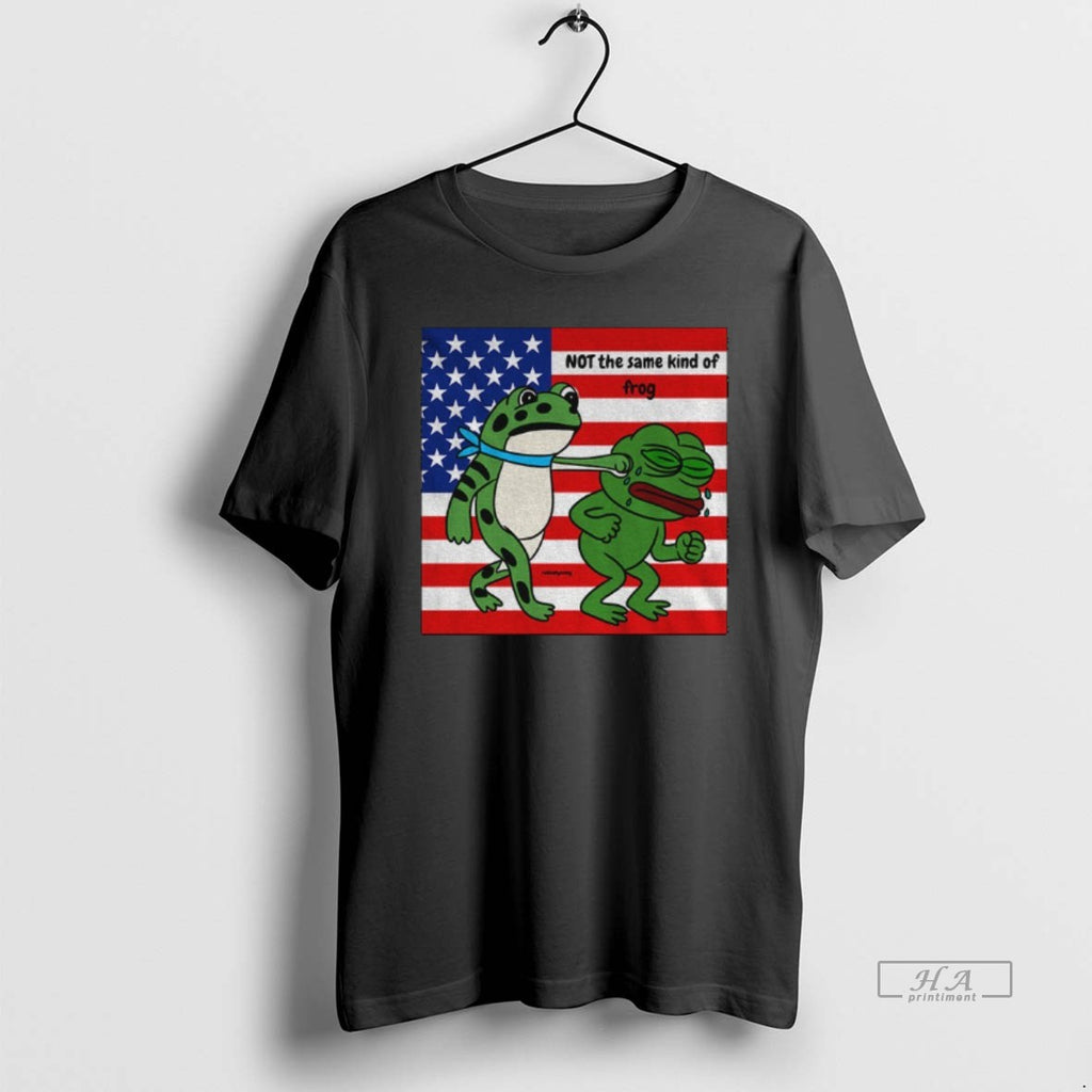 Official Portland Frog Punch Pepe Frog Not The Same Kind Of Frog American Flag