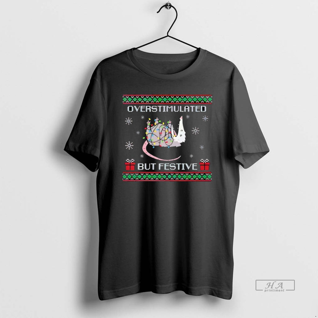 Official Possum Overstimulated But Festive Ugly Christmas