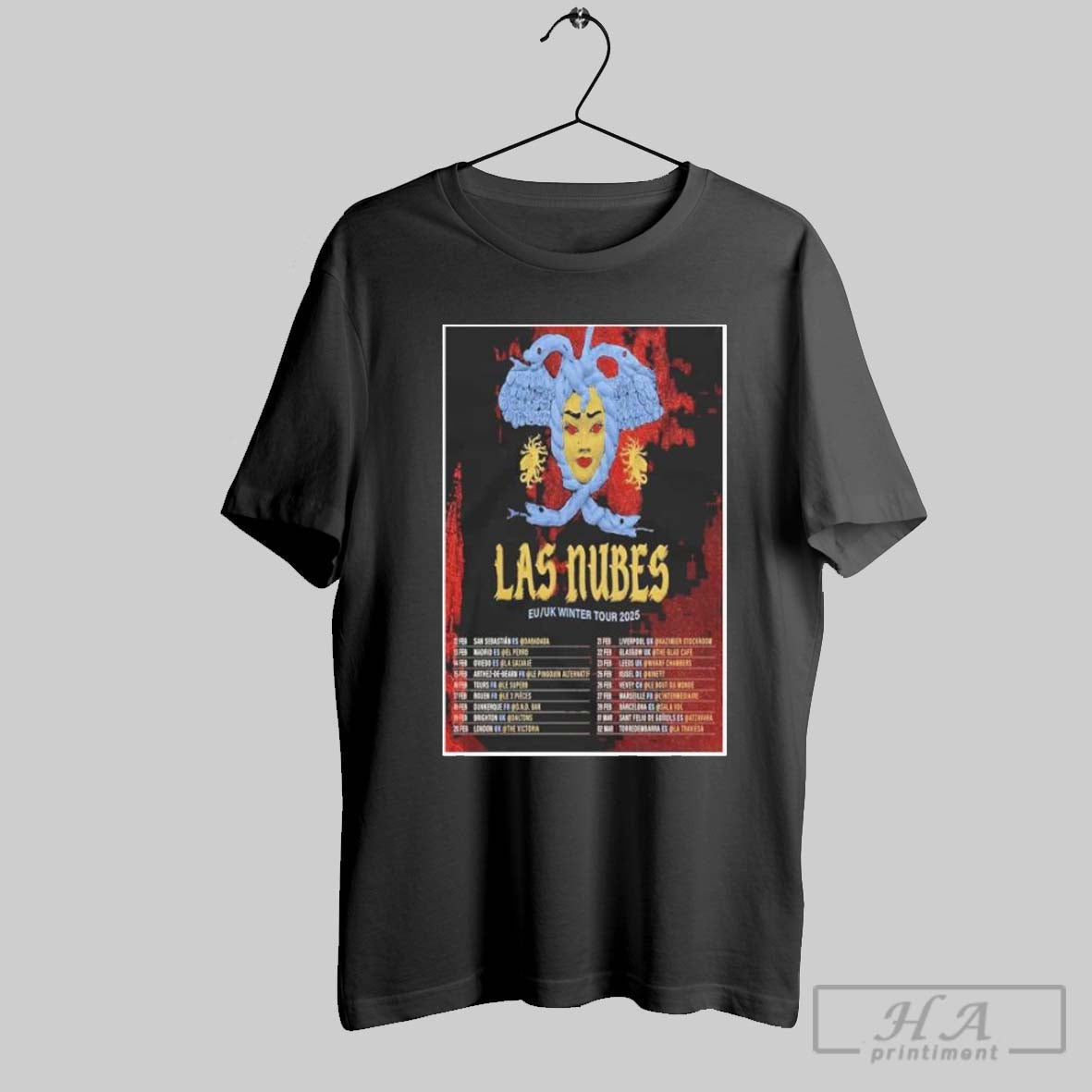 Official Poster Las Nubes Euk Winter Tour 2025 Custom Prints Store
