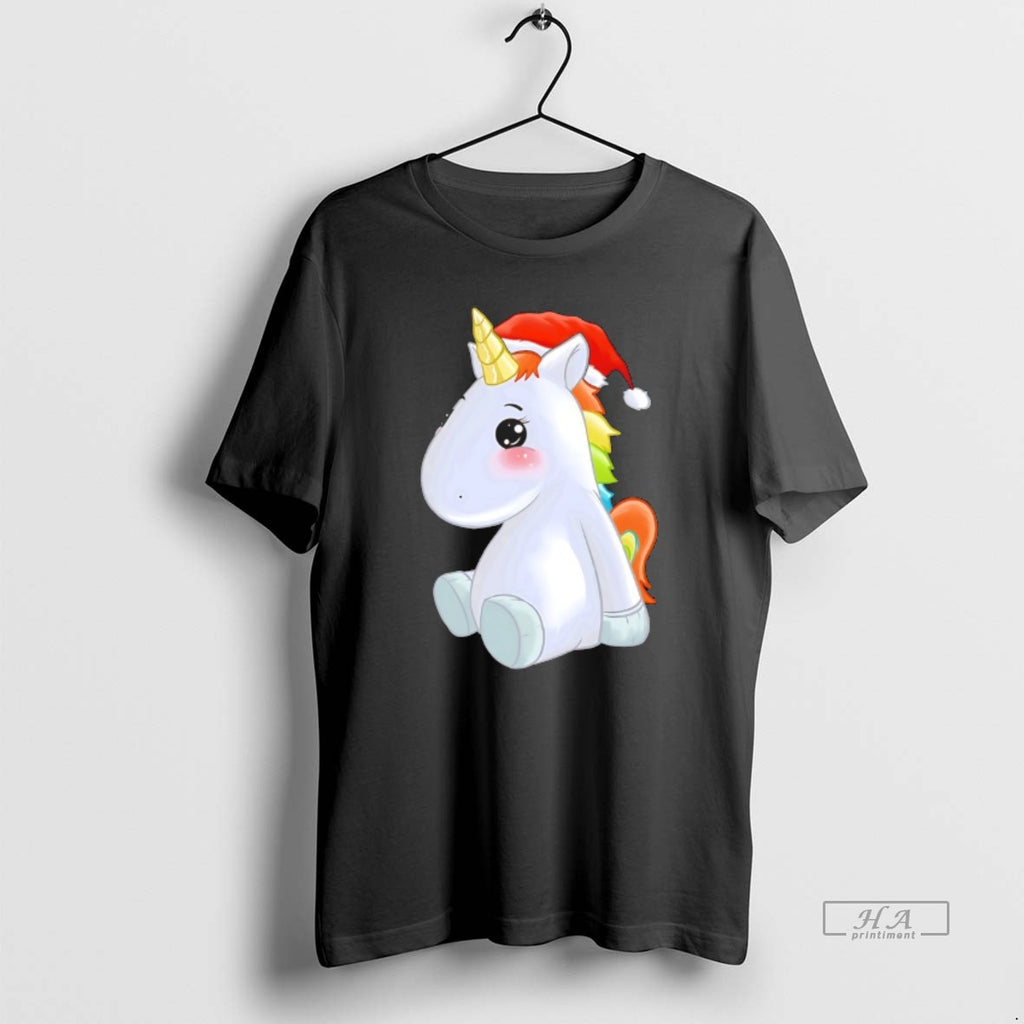 Official Rainbow Unicorn Santa Hat Christmas Cute