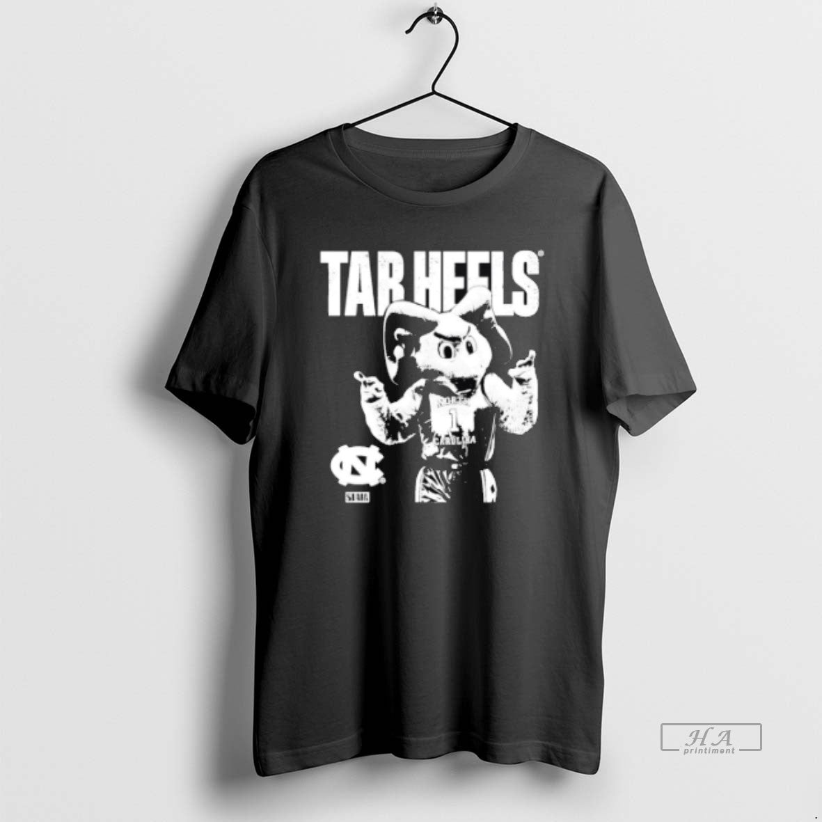 Official Rameses Mascot Of North Carolina Tar Heels Basketball Logo Slam
