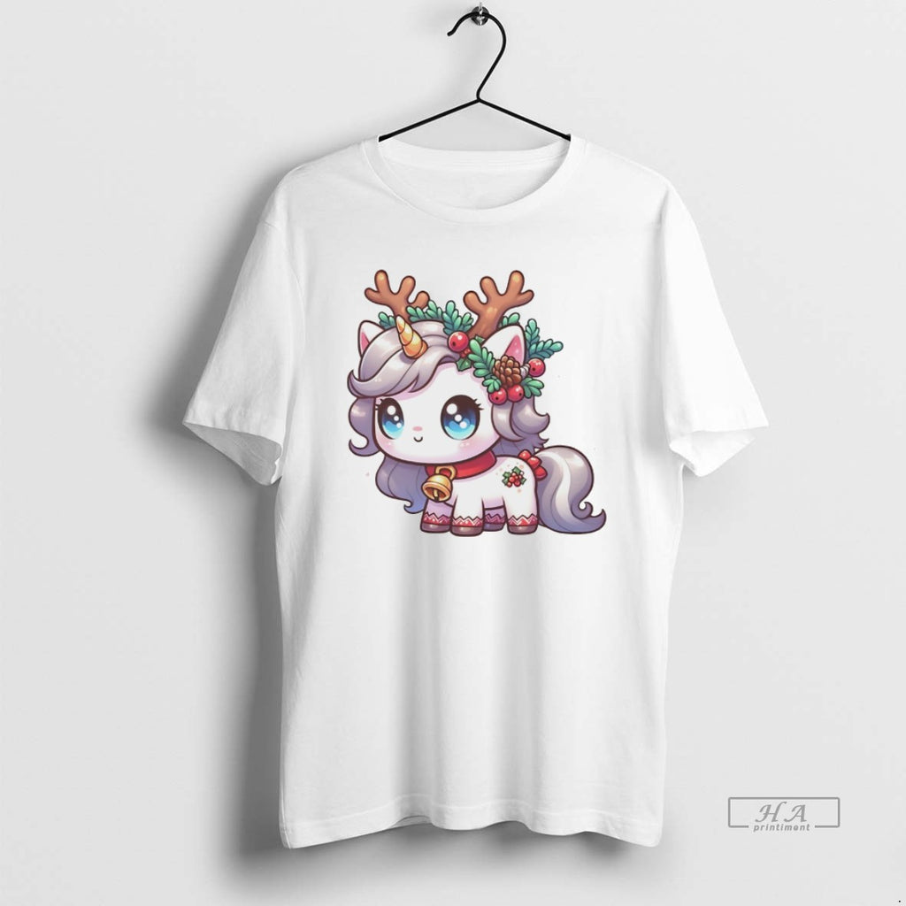Official Reindeer Unicorn Holly Pinecone Christmas White