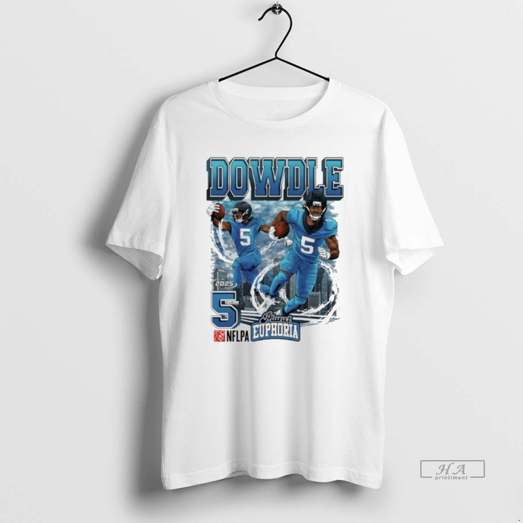 Official Rico Dowdle 5 Carolina Panthers 2025 Player Collage Graphic