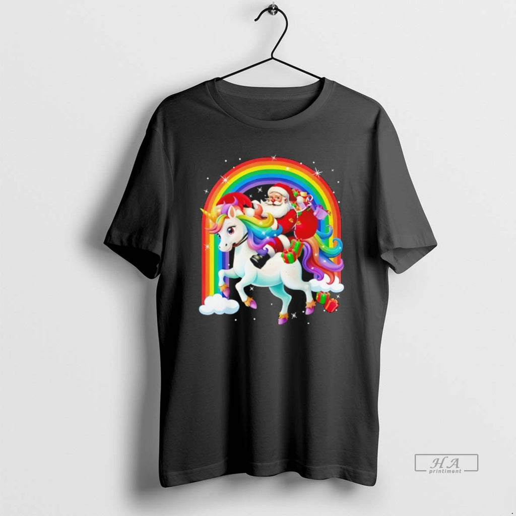 Official Santa Riding Rainbow Unicorn Christmas Gifts