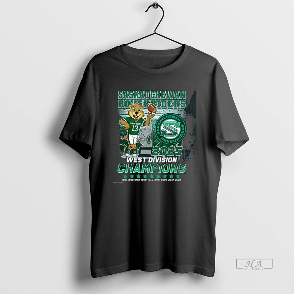 Official Saskatchewan Roughriders 2025 West Division Champions Mascot
