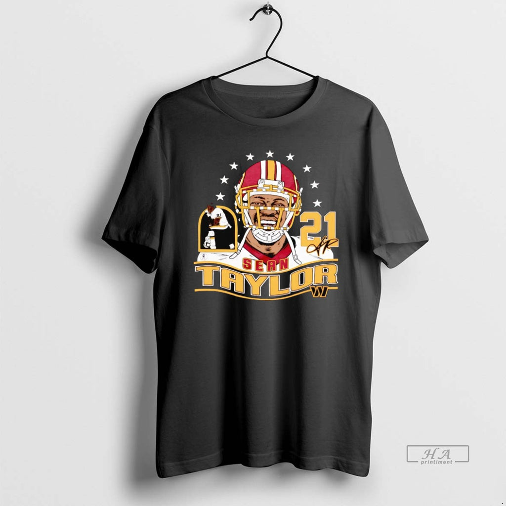Official Sean Taylor Caricature Head Signature Washington Commanders