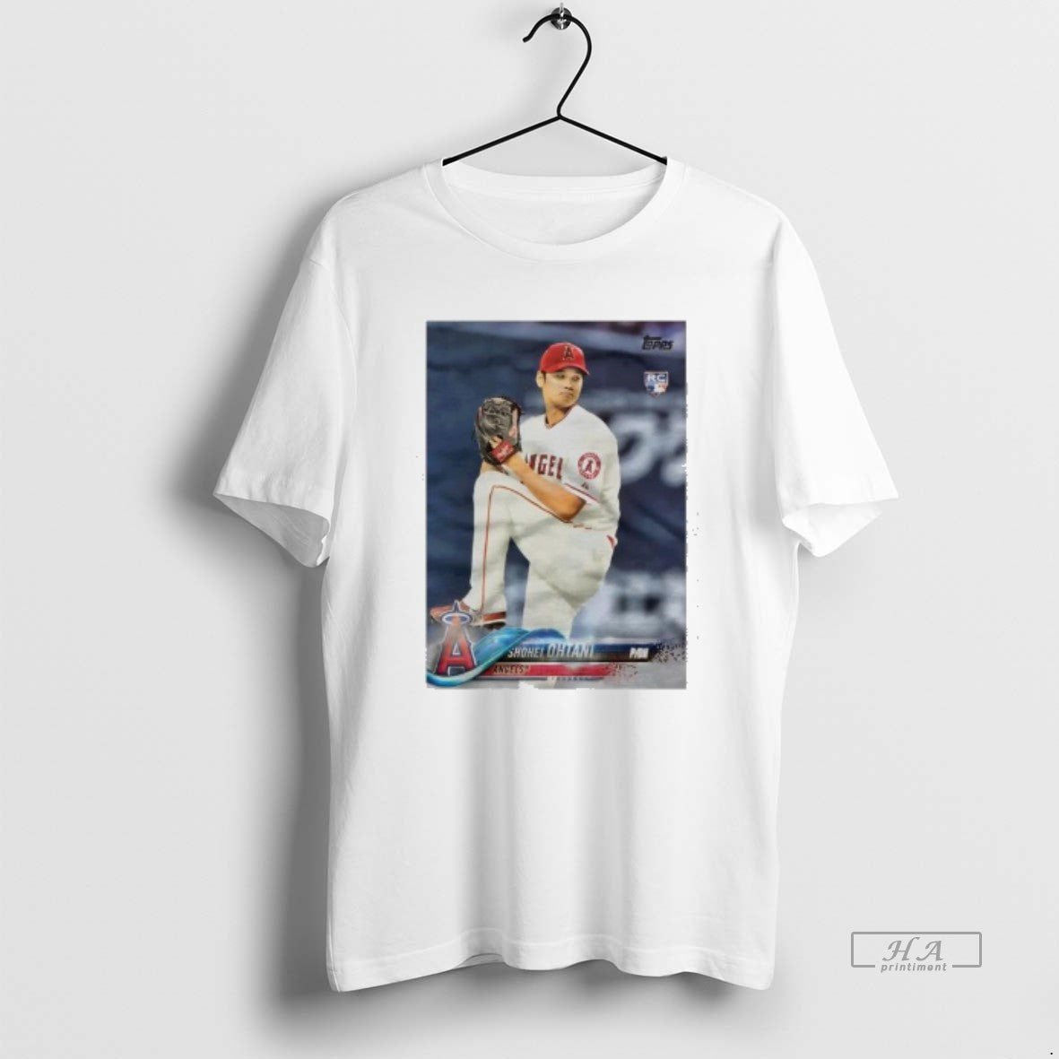 Official Shohei Ohtani Angels Baseball Rookie Card Graphic