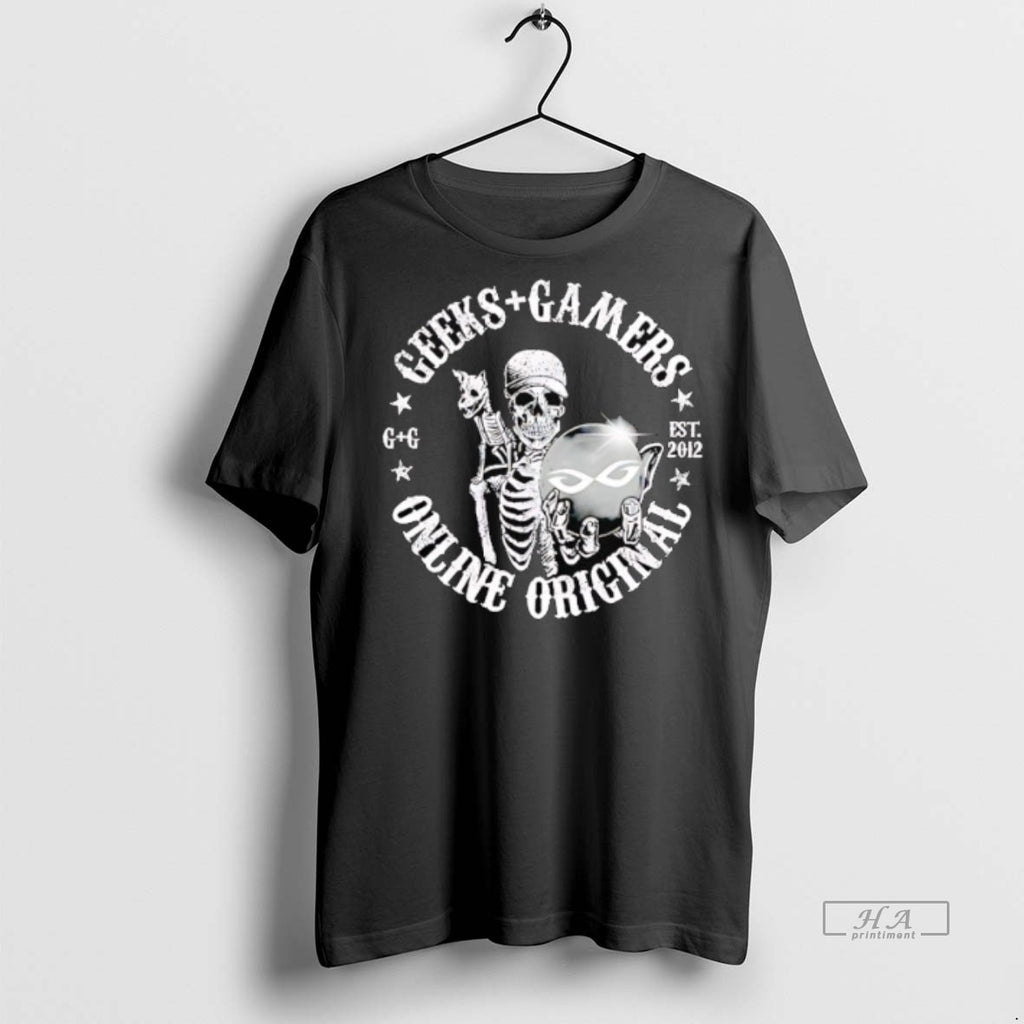 Official Skeleton Geeks Gamers Online Est 2012 Shirt