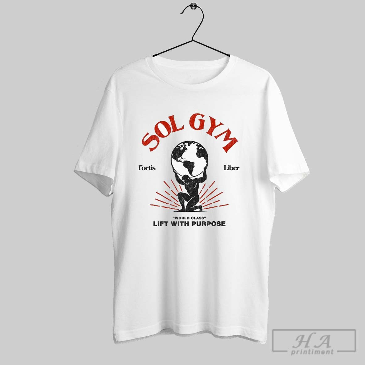 Official Sol Gym Lift With Purpose World Heavyweight T Shirts