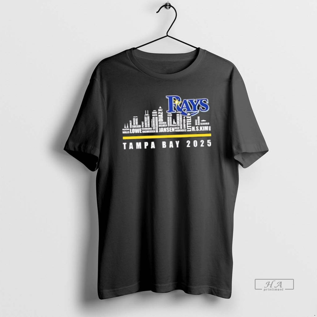 Official Tampa Bay Rays 2025 All Names City Skyline