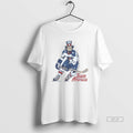 Official Team America Uncle Sam Olympic Hockey Player Mens White Tee