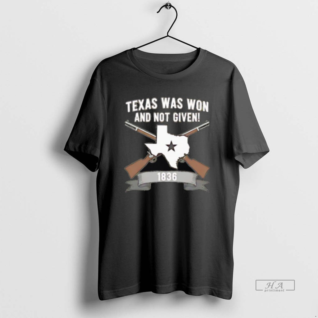 Official Texas Was Won And Not Given Esst 1836 Gun And Map Vintage