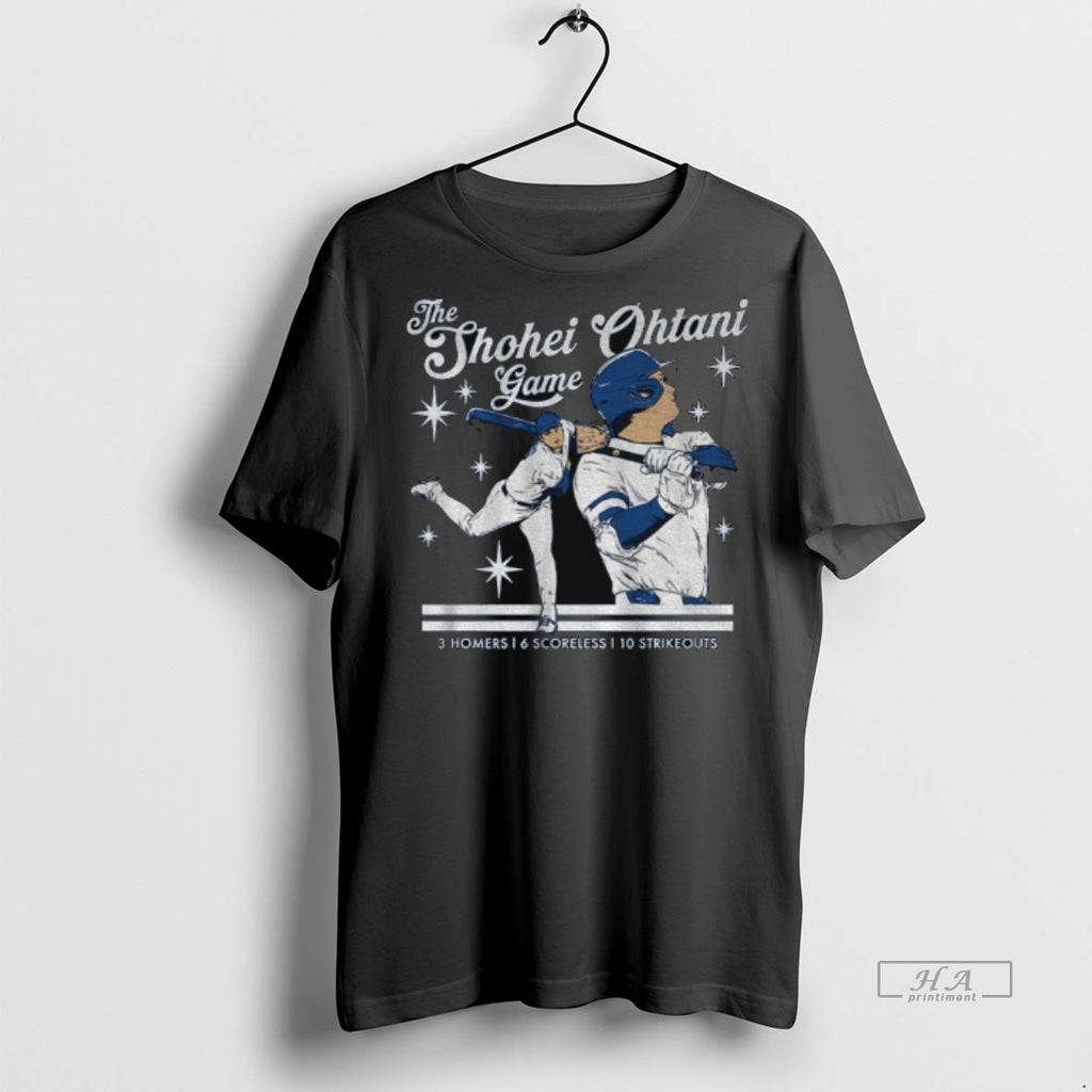 Official The Shohei Ohtani Game Dodgers Baseball 3 Homers 6 Scoreless 10 Strikeouts Shirt