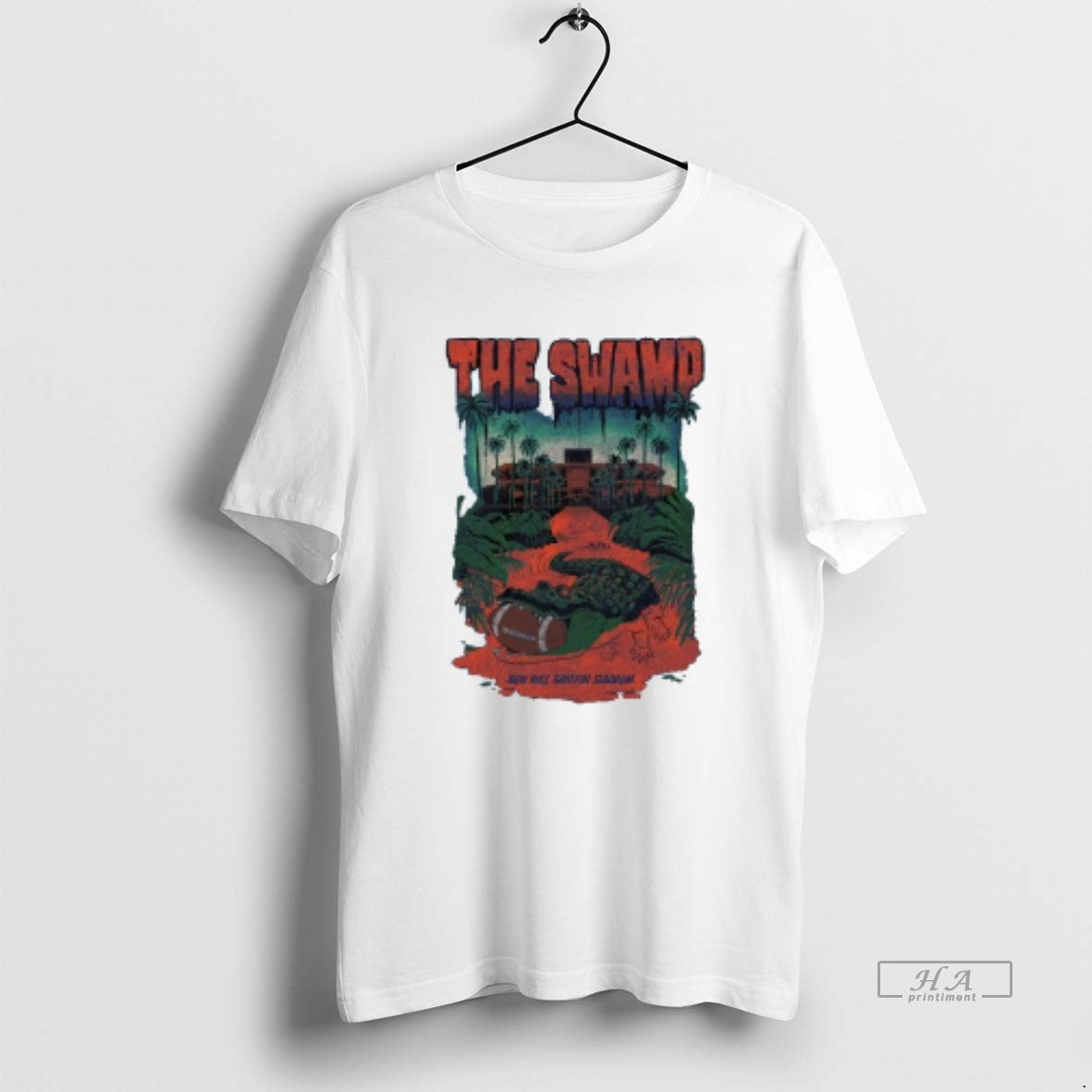 Official The Swamp Ben Hill Griffin Stadium Florida Gators Football Mens White Tee