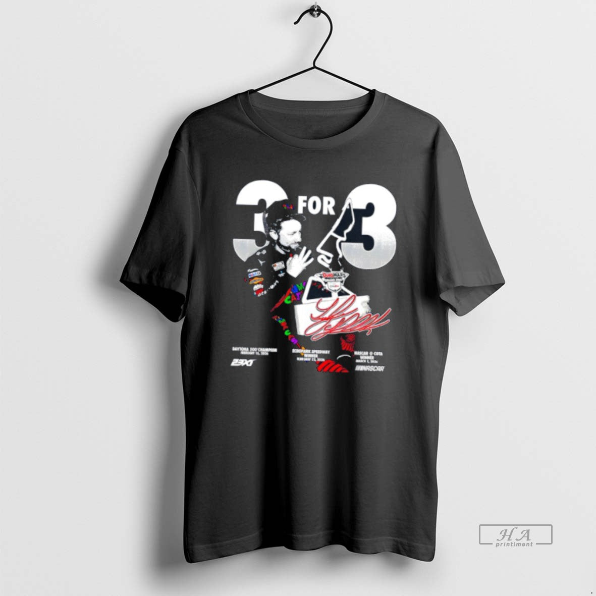 Official Tyler Reddick 23xi Racing Three For Three Daytona 500 Champion