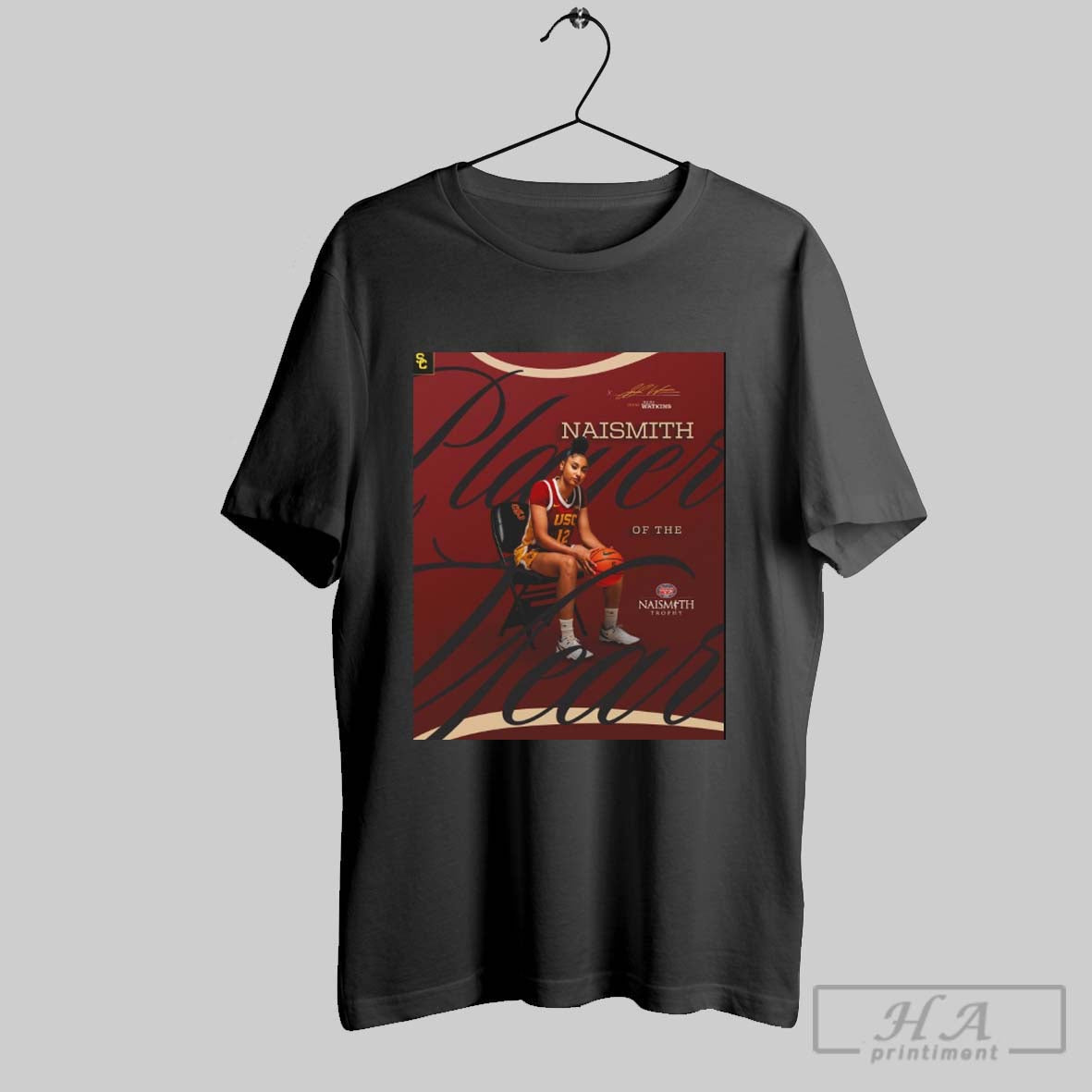 Official Usc Trojans Womens Basketball Juju Watkins Naismith Trophy Player Of The Year Signature Poster