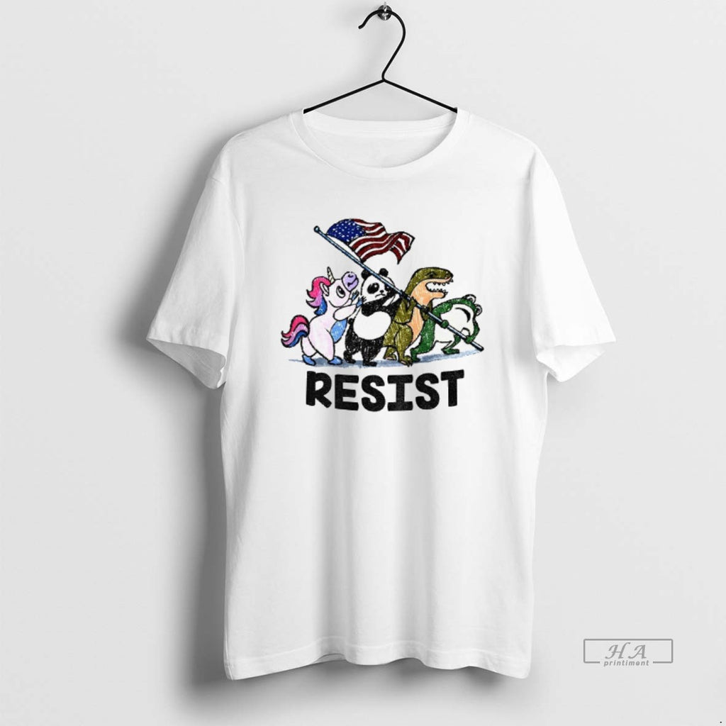Official Unicorn Panda Alligator Frog Resist No Kings American Flag Political