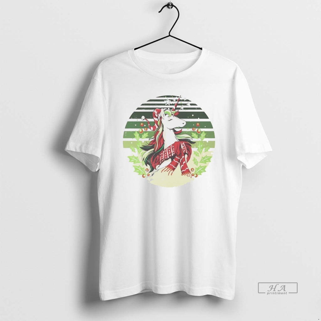 Official Unicorn Elegant Green Scarf Christmas White