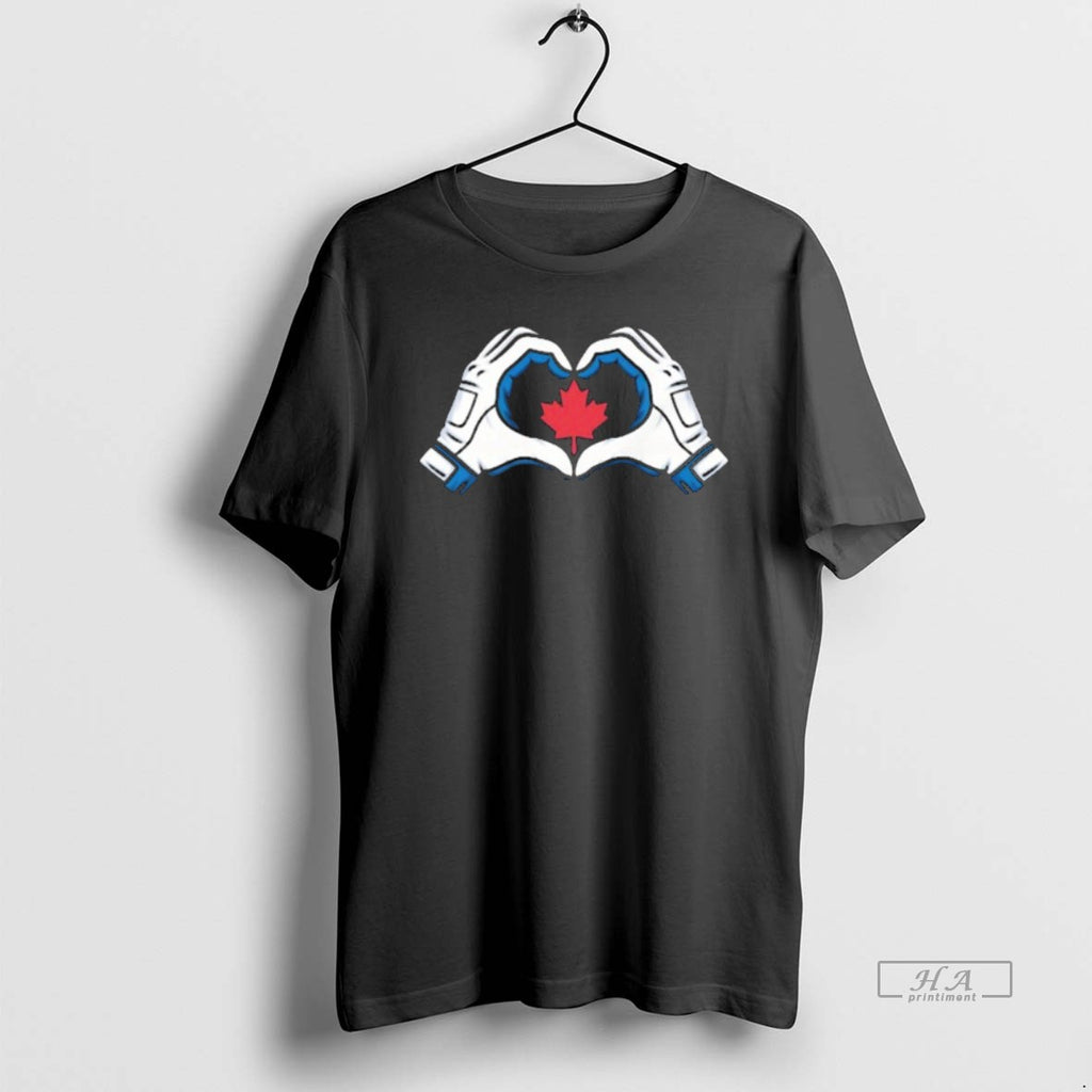 Official Vladimir Guerrero Jr Toronto Blue Jays Wearing Canada Heart Hands