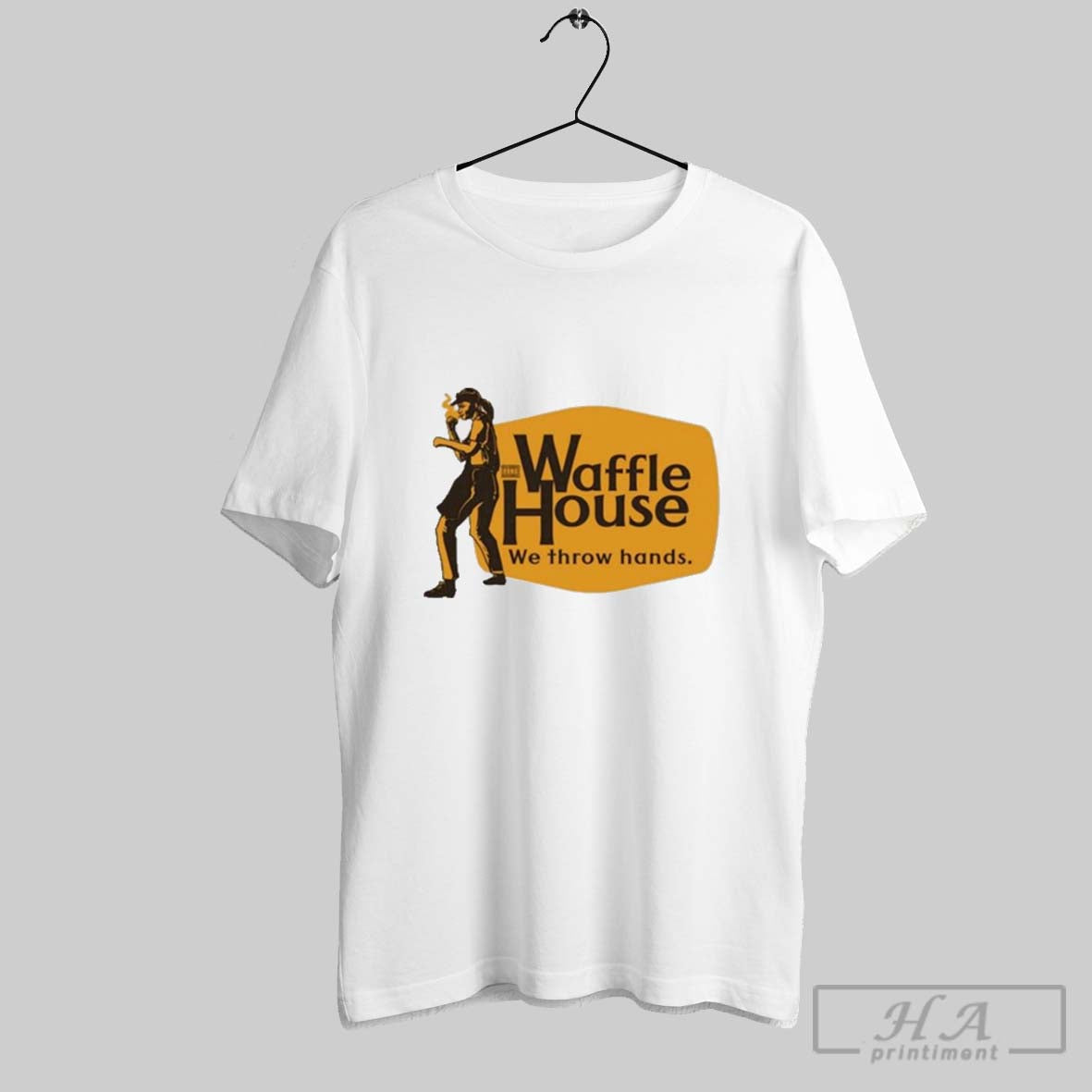 Official Waffle House We Throw Hands New T Shirt Sweater Long Sleeve And Tank